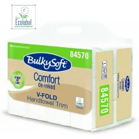 Ręczniki składane BulkySoft Comfort V-Fold 2w celuloza białe (12x250)