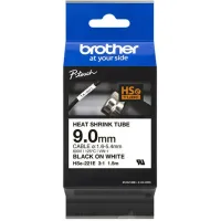 Rurka termokurczliwa Brother 9mm/1,5m czarny nadruk na białym